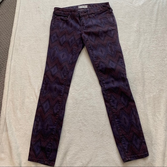 Purple/blue/black/red free people jeans - Picture 2 of 5